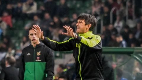 Pacheta, durante el encuentro ante el Real Oviedo