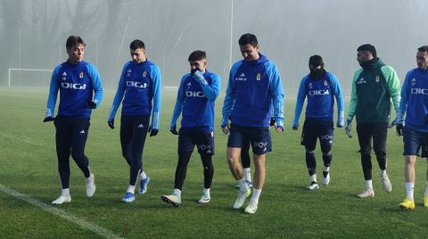 De izquierda a derecha: Paulino, Bretones, Viti y Borja Snchez, con Leo Romn y Dubasin al fondo