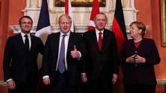 Johnson invit� a Downing Street a Macron, Erdogan y Merkel antes de la cumbre de la OTAN