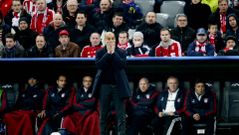 Guardiola, durante el Bayern-Arsenal