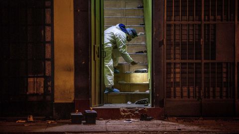La salida de la discoteca de Lima donde se produjo la muerte de trece personas por una estampida