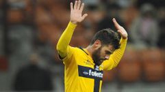 Nocerino, jugador del Parma, durante un partido