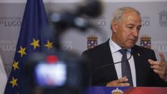 Jos Tom, tras la reunin con los diputados de su partido.