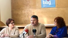 Esther Serrano, Liso Gonz�lez y Montse Prado en la rueda de prensa ofrecida esta ma�ana.