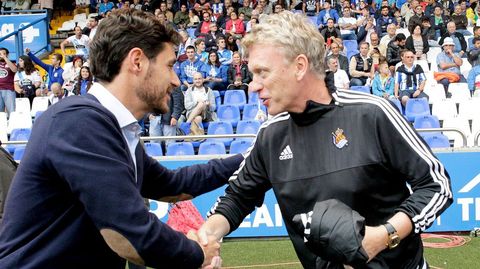 En uno de sus primeros partidos en Riazor.