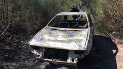 Veh�culo y lugar donde fue hallado el cuerpo de la v�ctima, Julio Lea