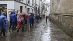 Lluvia en Santiago este martes