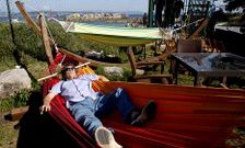 Iv�n Ferreiro, muy relajado antes del concierto que ofreci� anoche en el N�utico de O Grove. 