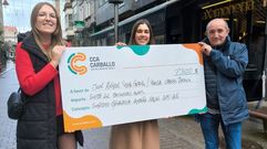 Jos� Miguel Veiga Garrido e Vanesa Cabeza Barca foron os afortunados cos cheques da Globoteca