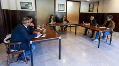 Reunin de Jos Manuel Baltar con los alcalde de los concellos de A Baixia Limia, Lobios, Lobeira, Bande, Muos y Entrimo