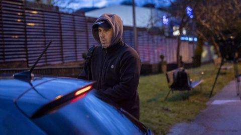 El exjefe de ETA, Garikoitz Aspiazu, Txeroki, a su salida el 10 de febrero de la prisi�n de Martutene, en San Sebasti�n.