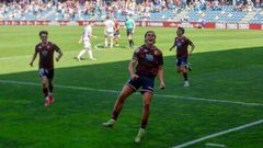 Compa celebra el primer gol de este s�bado frente al Barakaldo