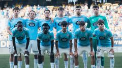 Formaci�n inicial del Celta Fortuna ante el C�diz en el primer partido en Segunda de su historia.