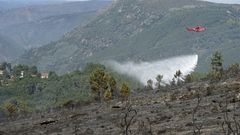 El incendio de A Gudia, desde el aire