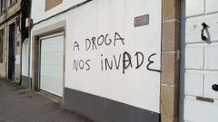 Nueva pintada que ha aparecido en A Pobra en las �ltimas horas