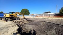 Obras del emisario submarino nuevo para la r�a de Pontevedra