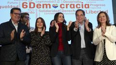Otros tiempos: In�s Arrimadas (centro) y el catedr�tico Francesc de Carreras (segundo por la derecha), en un mitin de Ciudadanos en L'Hospitalet en el 2016