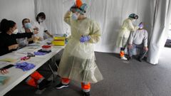 Cribado realizado este jueves en Vilanova, uno de los dos municipios del �rea sanitaria en nivel m�ximo de restricciones covid