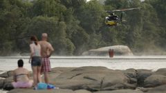 Incendio forestal en Ribadavia.El fuego empez� en A �bia y lleg� hasta A Franqueir�n, por encima de Ribadavia
