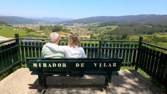 El mirador do Vilar permite observar uno de los valles ms frtiles de toda Galicia.