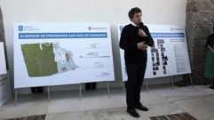 Justo Portela, nun momento do acto de presentaci�n esta semana do albergue de Diomondi
