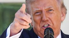 Trump, en la Rosaleda de la Casa Blanca.