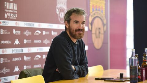 Rub&eacute;n Dom&iacute;nguez en la comparecencia previa al partido ante el Castilla
