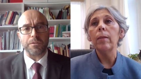 En sus entrevistas ante el Poder Judicial. Los magistrados Lu�s Villares Naveira y Mar�a Azucena Recio Gonz�lez, presentando el 4 de diciembre sus m�ritos e iniciativas ante la Comisi�n de Calificaci�n.