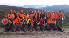 La cuadrilla de A Picota, con una veintena de cazadores, abati� una decena de ejemplares en una jornada