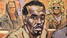 Retrato de Sean Diddy Combs en una audiencia en el tribunal federal en Manhattan (Nueva York) este mes de octubre.