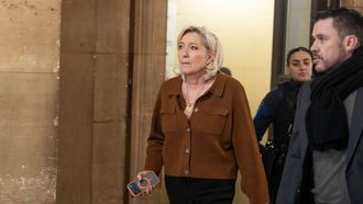 Marine Le Pen, a su llegada al Tribunal de Par�s