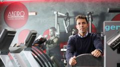 Jos� Dur�n en el gimnasio Abeiro, el primero que fund� en Lugo
