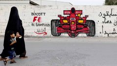 Bar�in recibe de u�as al Gran Premio de f�rmula 1