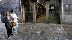 Punto de la Praza de Abastos de Santiago en el que se produjo la agresin mortal a Antonio Costa