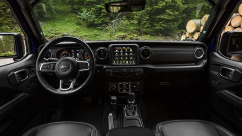 Interior del Jeep Wrangler.