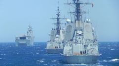 Maniobras en aguas del sur del pa�s