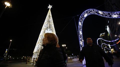 Encendido del alumbrado navide�o en A Coru�a