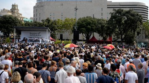 Homenaje a las victimas de los atentados yihadistas del 17A en Barcelona