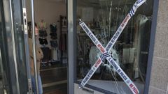 Uno de los muchos comercios que sufrió el azote del autor de la última ola de robos