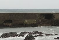 El dique del puerto asturiano qued� as� a causa del temporal. 