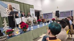 In�s Mosquera, na s�a intervenci�n durante a entrega do Premio de Poes�a Eusebio Lorenzo Baleir�n.