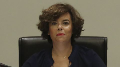 La vicepresidenta, ministra de la Presidencia y para las Administraciones Territoriales, Soraya Sáenz de Santamaría