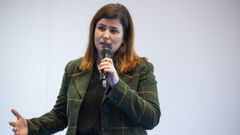 Esther Rodr�guez, durante una intervenci�n en un congreso sobre turismo inteligente.