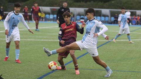 Imagen del partido que los juveniles del Compostela disputaron ante el Deportivo esta temporada.