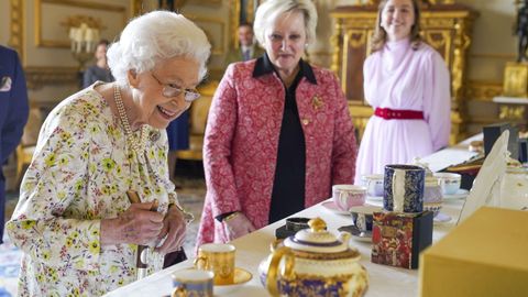 Isabel II, en una recepcin celebrada este viernes en el castillo de Windsor