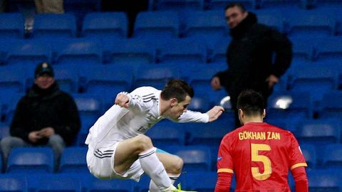 Fondo Sur del Bernabéu semivacío el pasado miércoles