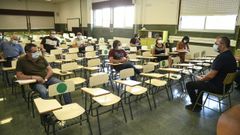 Imagen de archivo de una reuni�n del consello escolar en el IES Losada Di�guez, de A Estrada, en el curso 20/21
