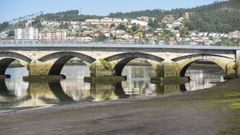 Imagen del r�o L�rez a su paso por el casco urbano de Pontevedra 