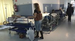 Imagen tomada ayer por la tarde en el servicio de Urgencias del hospital Montecelo. 