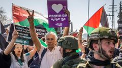 Manifestaci�n en Huwara.